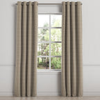 Grommet Drapery in Gingham - Chestnut