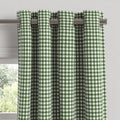 Grommet Drapery in Gingham - Fir