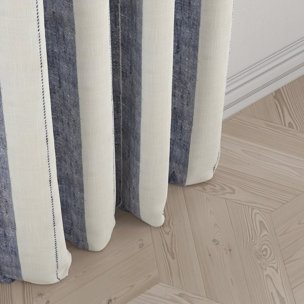 Grommet Drapery in French Laundry Stripe - Navy