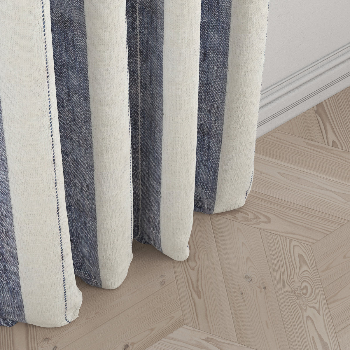 Grommet Drapery in French Laundry Stripe - Navy