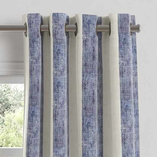Grommet Drapery in French Laundry Stripe - Navy