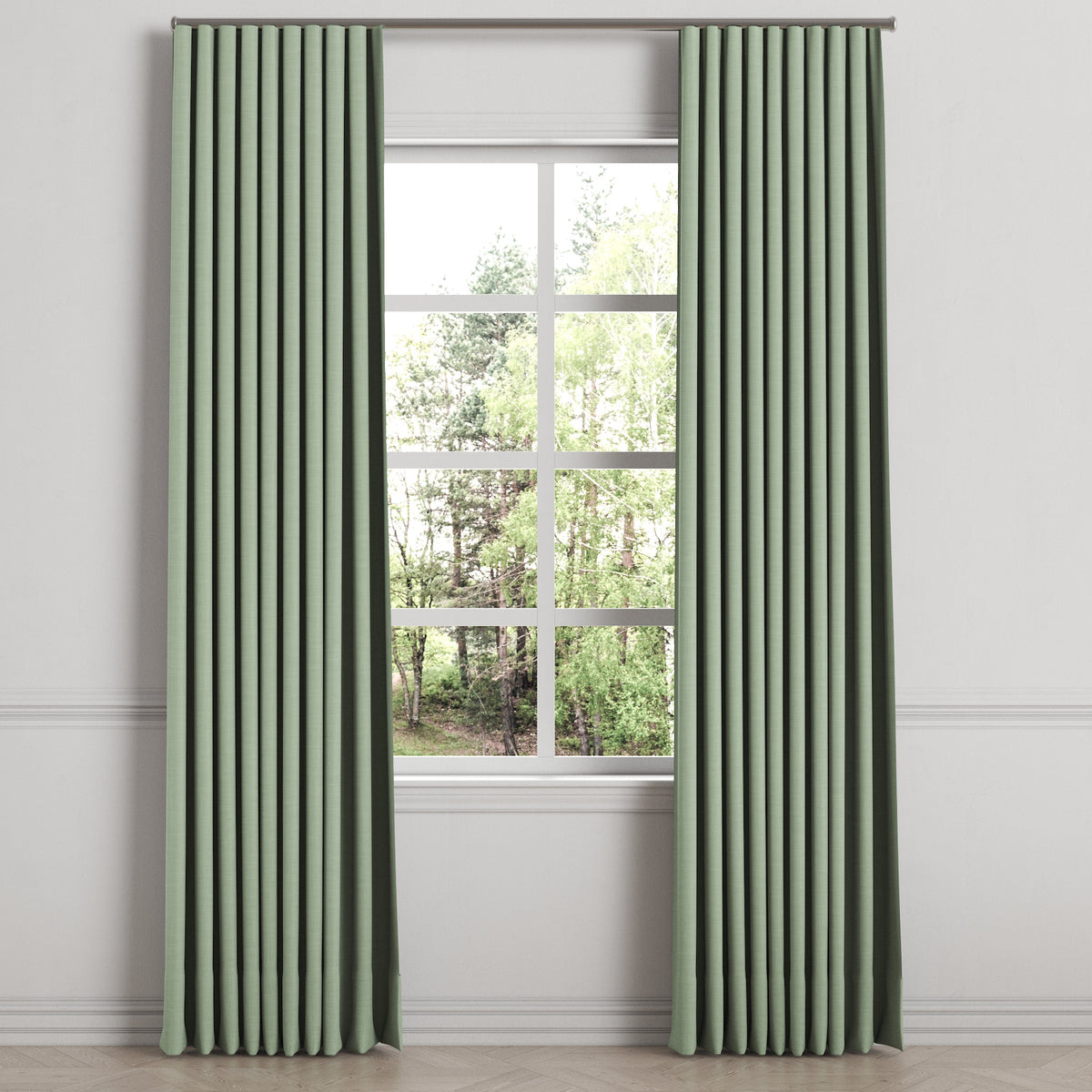 Ripplefold Drapery in Classic Linen - Olive
