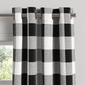 Grommet Drapery in Buffalo Check - Black