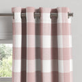 Grommet Drapery in Buffalo Check - Mauve