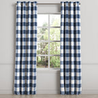 Grommet Drapery in Buffalo Check - Navy