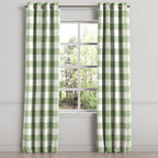 Grommet Drapery in Buffalo Check - Sage