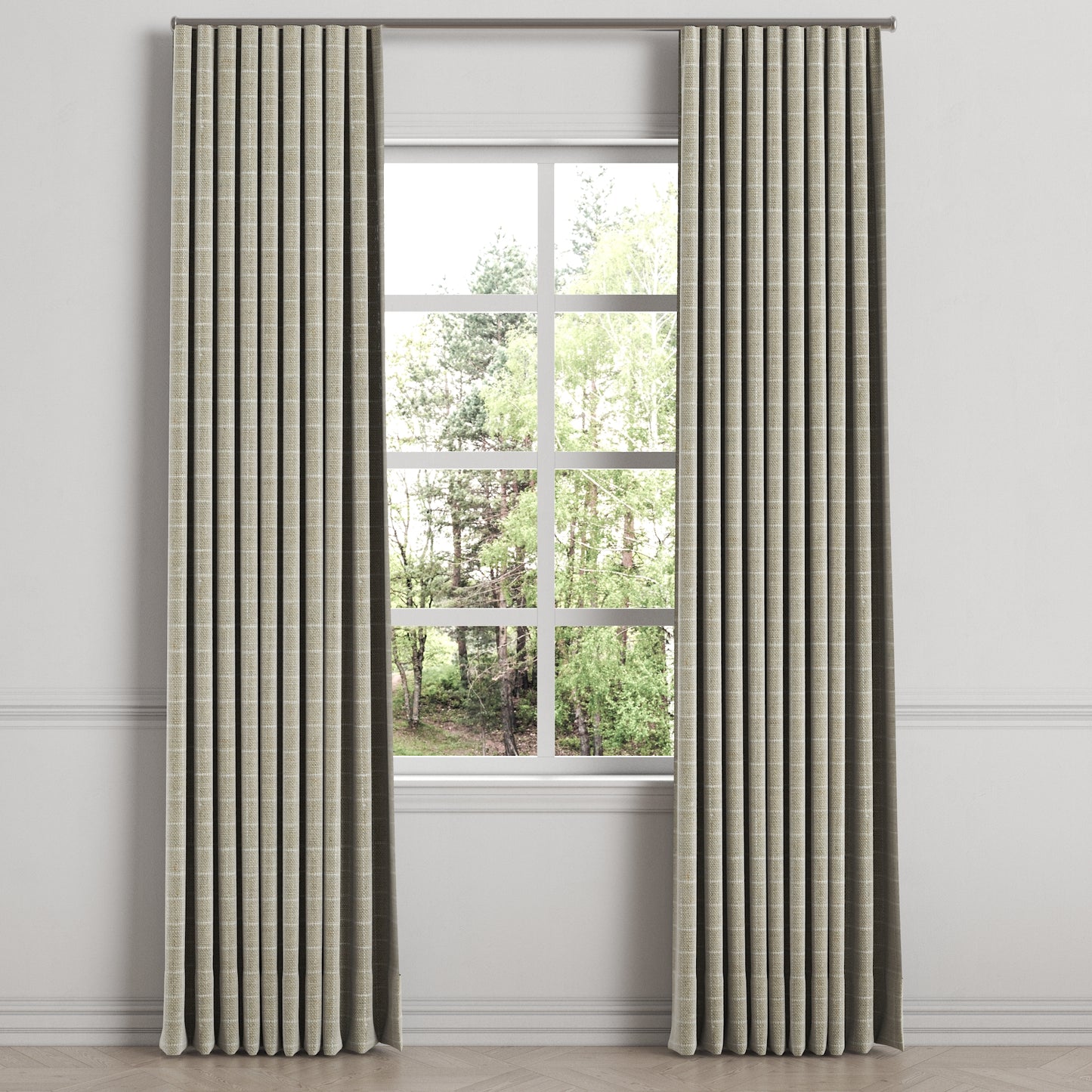 Ripplefold Drapery in 100% Linen - Hazelnut