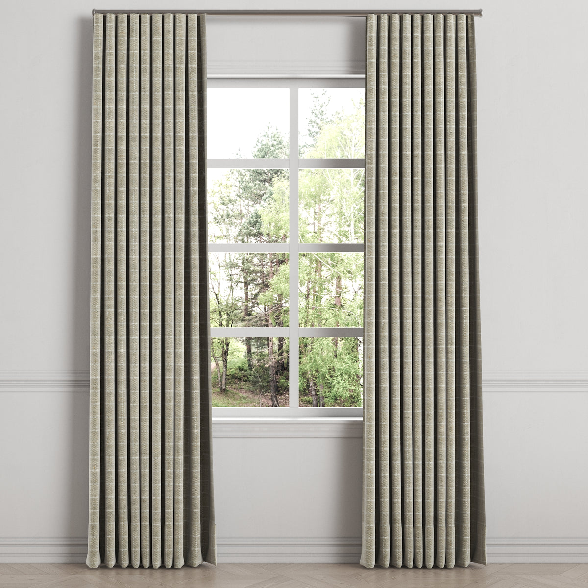 Ripplefold Drapery in 100% Linen - Hazelnut
