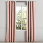 Grommet Drapery in Slubby Linen - Think Pink
