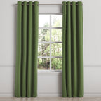 Grommet Drapery in Slubby Linen - Clover