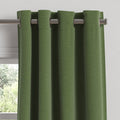 Grommet Drapery in Slubby Linen - Clover