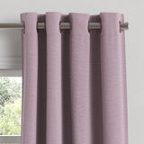 Grommet Drapery in Slubby Linen - Plum