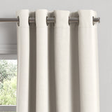 Grommet Drapery in Slubby Linen - White