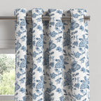 Grommet Drapery in Toile - Blue Skies