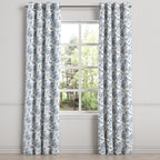 Grommet Drapery in Toile - Blue Skies