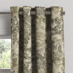 Grommet Drapery in Country Toile - Onyx