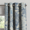 Grommet Drapery in Country Toile - Sapphire