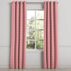 Grommet Drapery in Gingham - Cherry