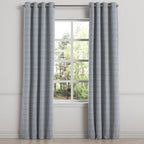 Grommet Drapery in Gingham - Navy