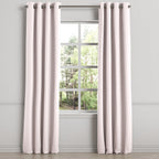 Grommet Drapery in Gingham - Light Pink