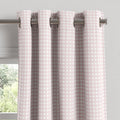 Grommet Drapery in Gingham - Light Pink