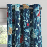 Grommet Drapery in Koi Pond - Blue