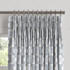Pinch Pleat Drapery in Groovy - Denim