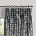 Pinch Pleat Drapery in Ditsy - Indigo