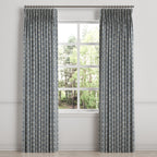 Pinch Pleat Drapery in Ditsy - Indigo