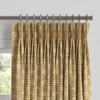 Pinch Pleat Drapery in Ditsy - Saddle