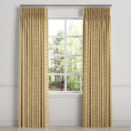 Pinch Pleat Drapery in Ditsy - Saddle