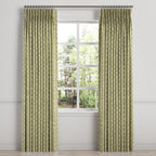 Pinch Pleat Drapery in Ditsy - Seaweed