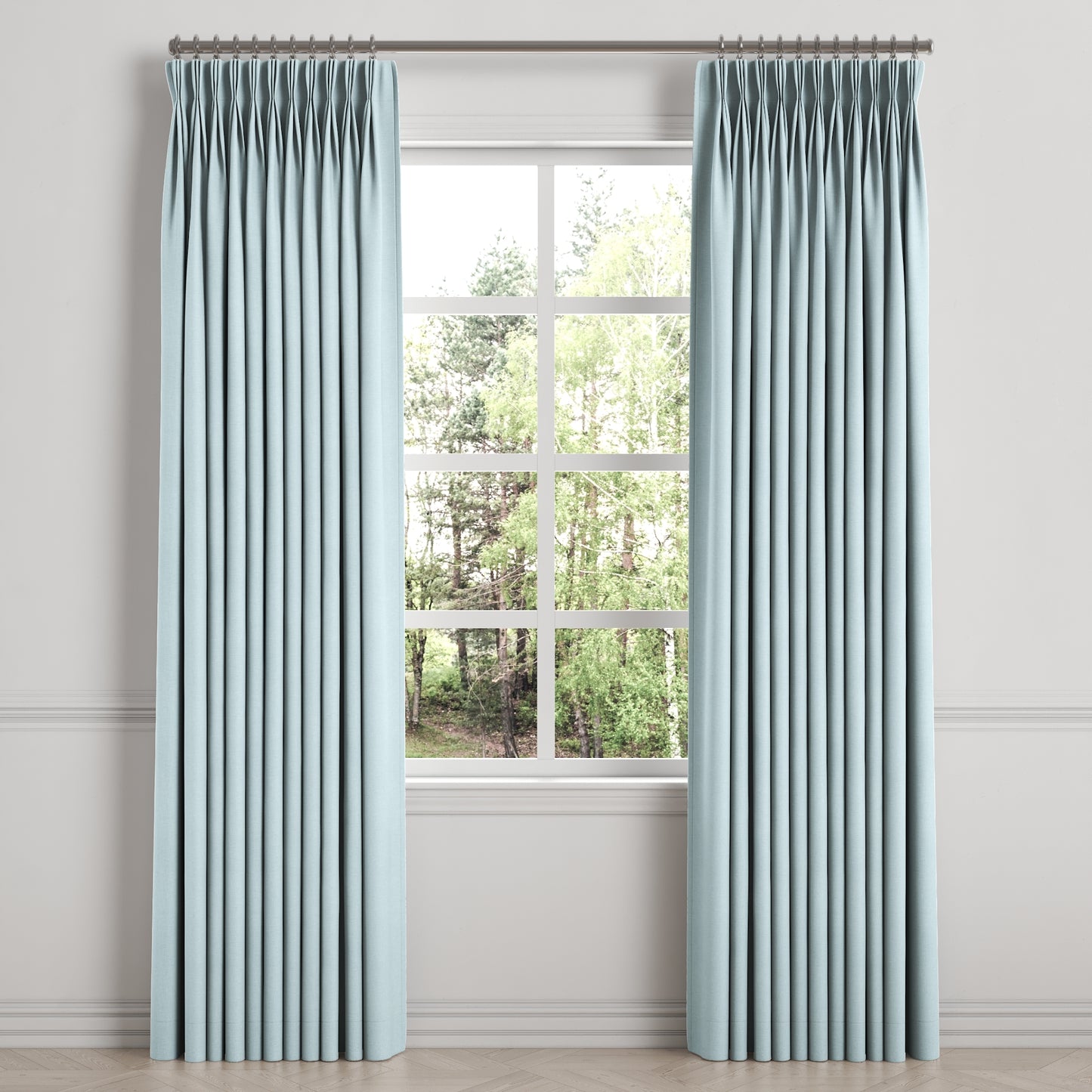 Pinch Pleat Drapery in Lush Linen - Breeze