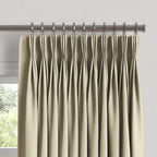 Pinch Pleat Drapery in Lush Linen - Mushroom