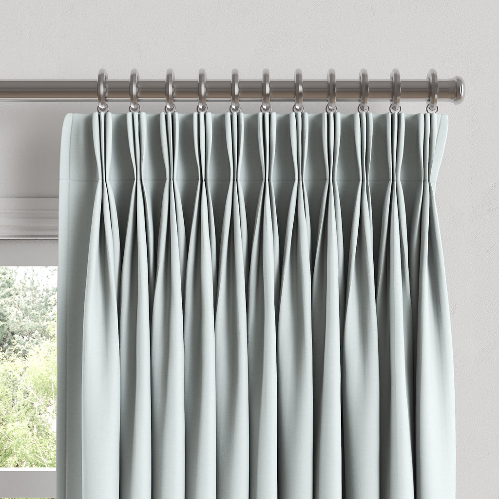 Pinch Pleat Drapery in Lush Linen - Ice