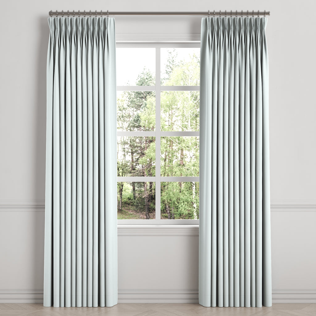 Pinch Pleat Drapery in Lush Linen - Ice