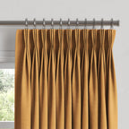 Pinch Pleat Drapery in Lush Linen - Turmeric