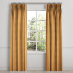 Pinch Pleat Drapery in Lush Linen - Turmeric