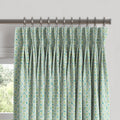 Pinch Pleat Drapery in Positive Print - Emerald
