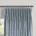 Pinch Pleat Drapery in Positive Print - Azure
