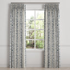 Pinch Pleat Drapery in Tiger - Blue