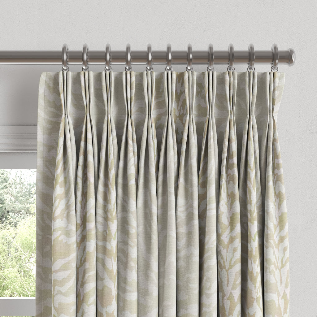 Pinch Pleat Drapery in Tiger - Linen
