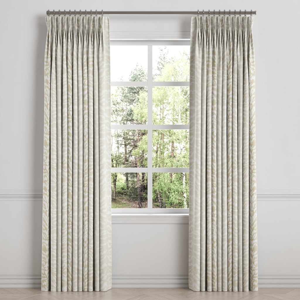 Pinch Pleat Drapery in Tiger - Linen