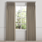 Pinch Pleat Drapery in Gingham - Chestnut
