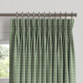 Pinch Pleat Drapery in Gingham - Fir