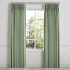 Pinch Pleat Drapery in Gingham - Fir