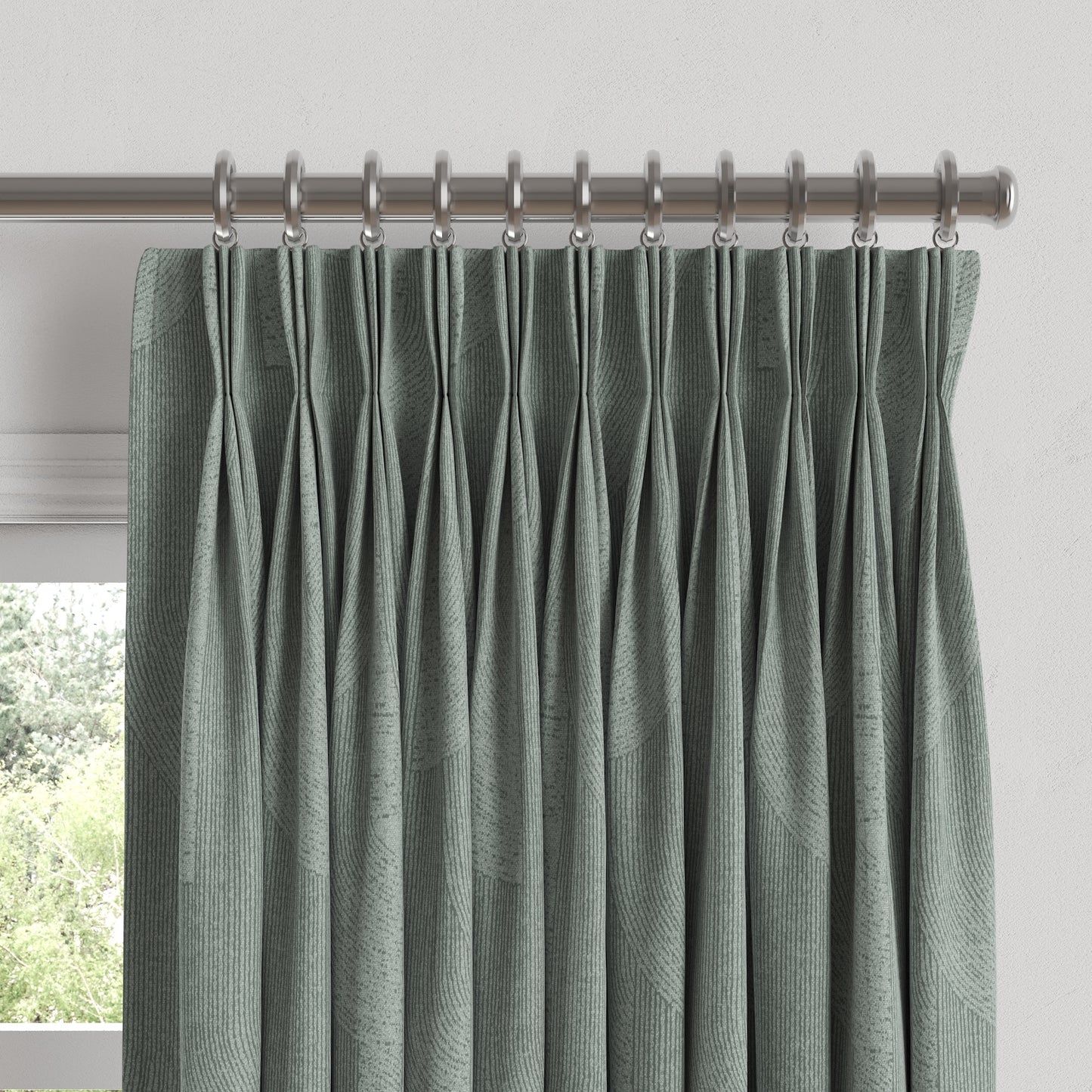 Pinch Pleat Drapery in Make Waves - Dove