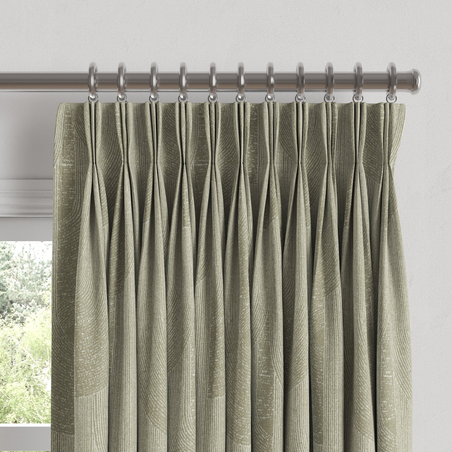 Pinch Pleat Drapery in Make Waves - Oatmeal