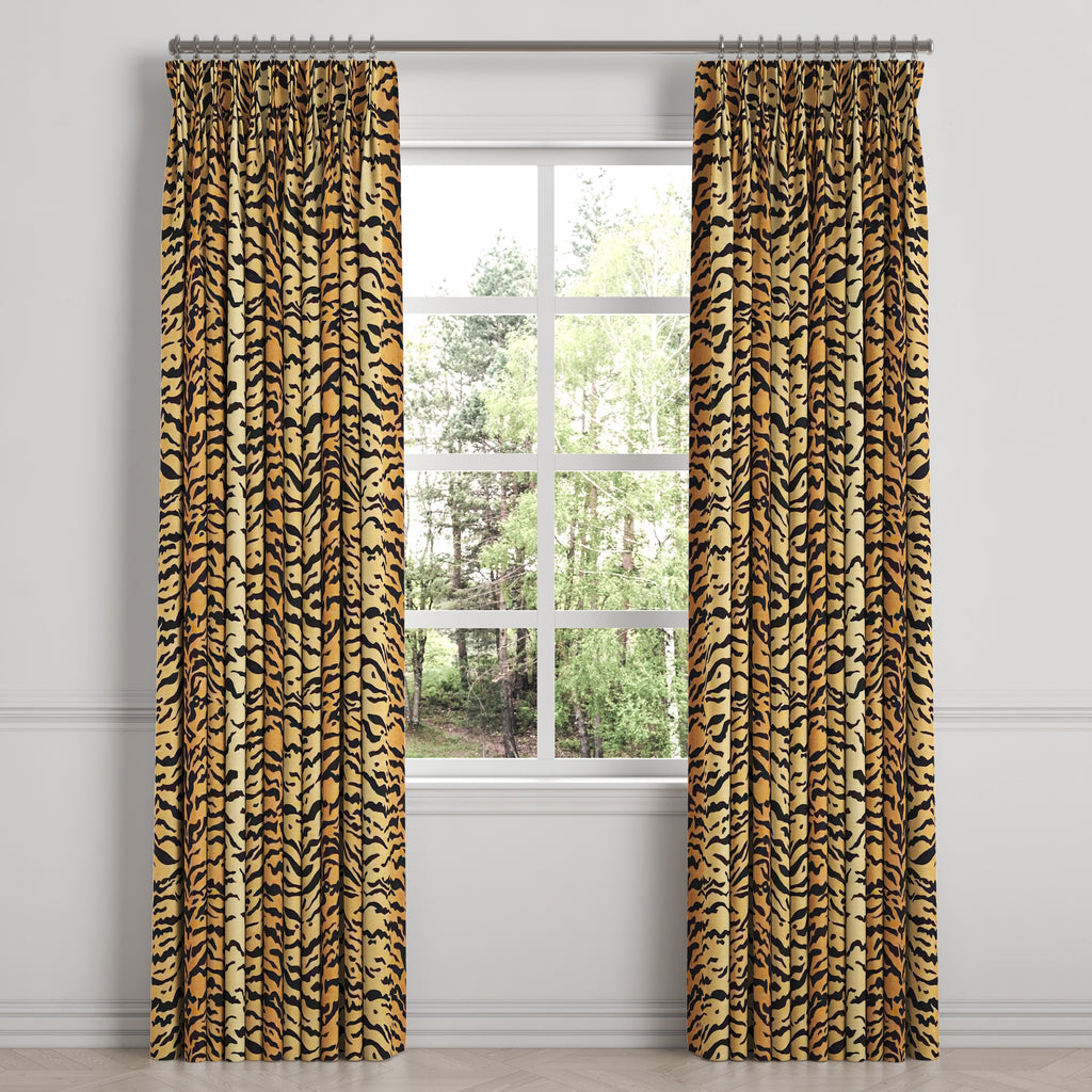 Pinch Pleat Drapery in Tiger - Bold