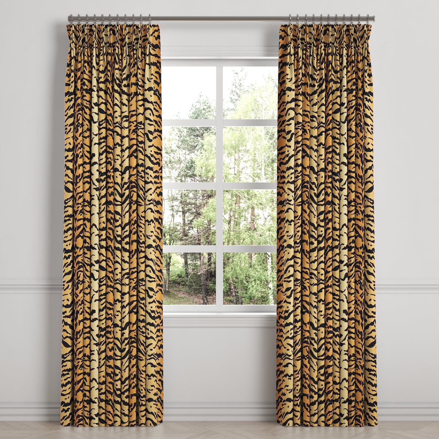 Pinch Pleat Drapery in Tiger - Bold